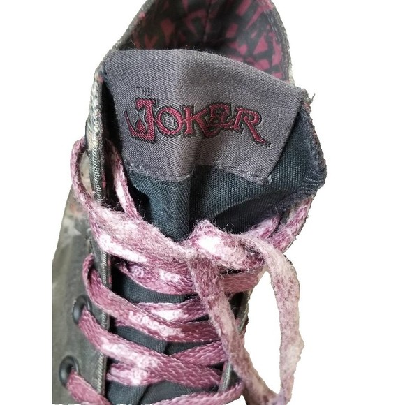 JOKER Converse Black Hi Tops Unisex Womens Size 6 Mens 4 DC Comics EU 36.5 - Picture 5 of 10